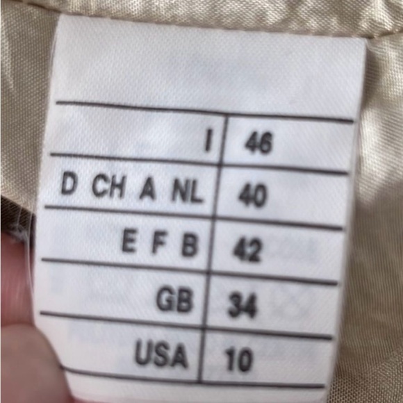 Amorimiei Milan Distressed Gold Leather Blazer with ruffle details, Size 10 - Picture 14 of 15